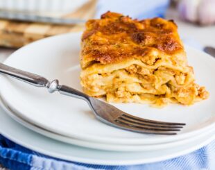 лазанья с грибами и сыром