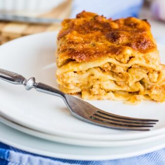 лазанья с грибами и сыром