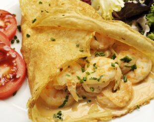 блины с морепродуктами