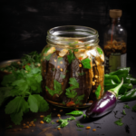 Мариновані баклажани з часником на зиму