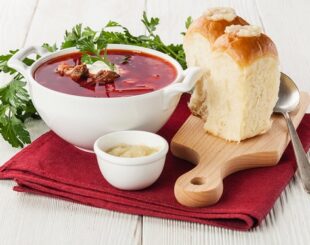 борщ и пампушки