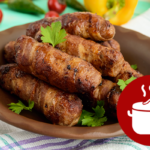 Мясной рулет в беконе: рецепт пошаговый