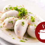 Кальмари, фаршировані картоплею (відеорецепт)