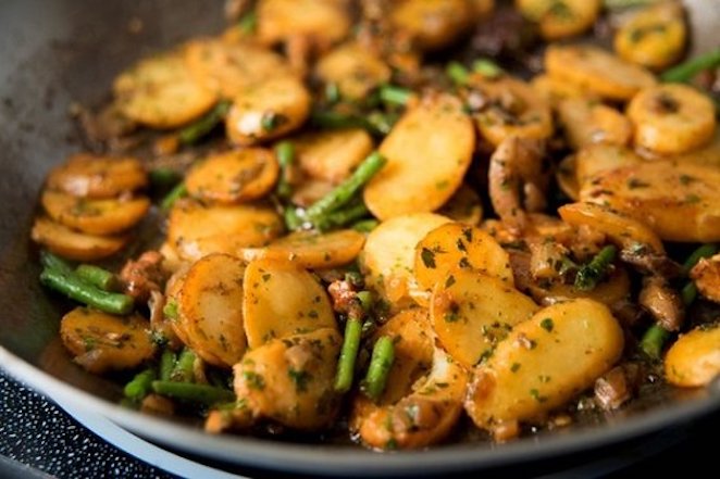 постный картофель с грибами