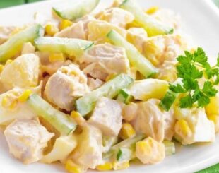 рецепт оливье с копченой колбасой и кукурузой, рецепт приготовления оливье с копченой колбасой и кукурузой, как приготовить оливье с копченой колбасой и кукурузой, состав оливье с копченой колбасой и кукурузой, как приготовить оливье с копченой колбасой и кукурузой