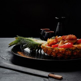 рецепты блюд с ананасом, салат с ананасом рецепт, закуски с ананасом рецепт, новогодние рецепты с ананасом