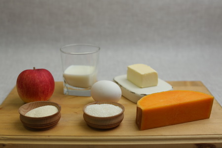 Продукты для тыквенно-яблочного пудинга