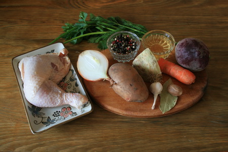 Продукты для свекольника с курицей